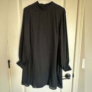 ASOS Black Mock Neck Long Sleeve Dress NWOT